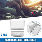 2pcs Handbrake Button Sticker for Honda HR-V (2016–2022) Silver Tone