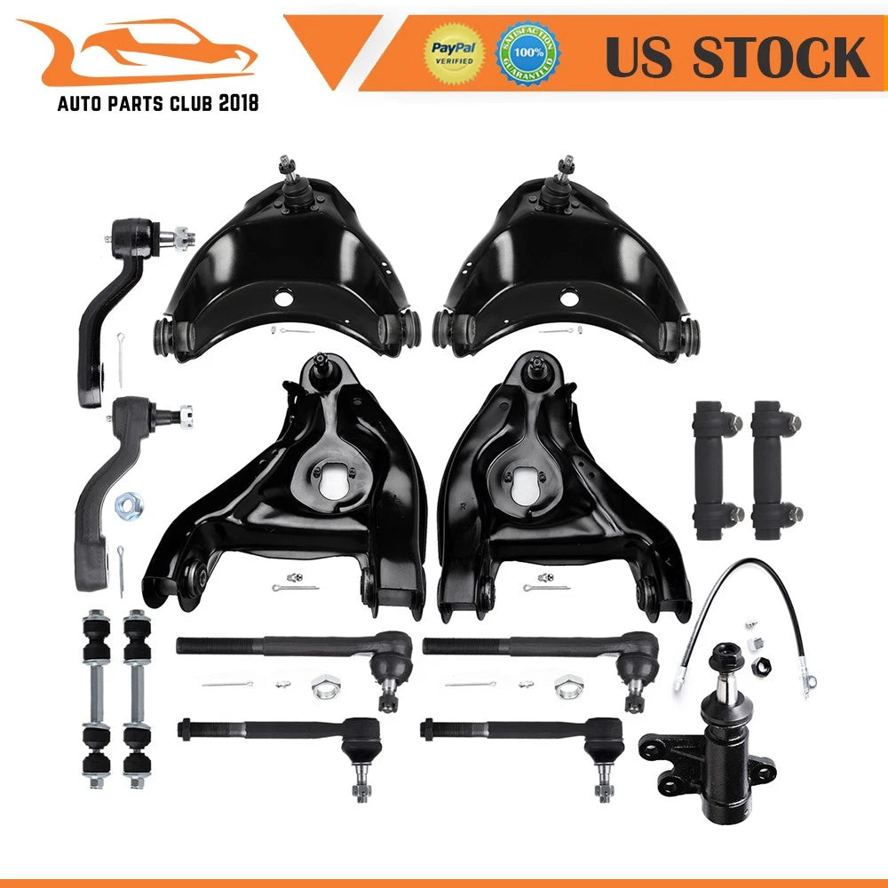 15pc Front Control Arms Tie Rods Pitman Idler Arm Kit for GMC Yukon (1995–1999)