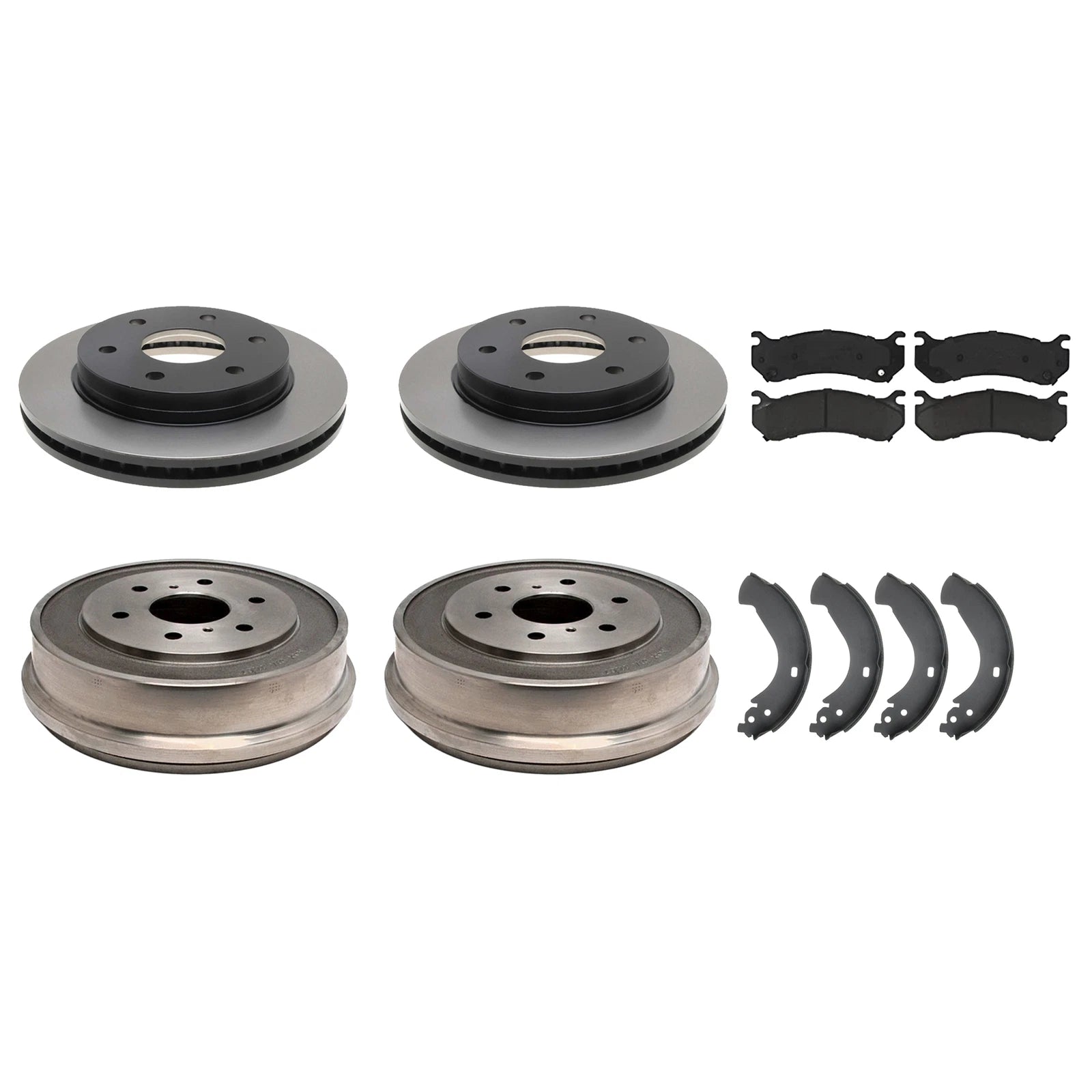 ACDelco Gold Brake Kit Disc Rotor Pad Drum Shoe for Silverado (304mm/296mm)
