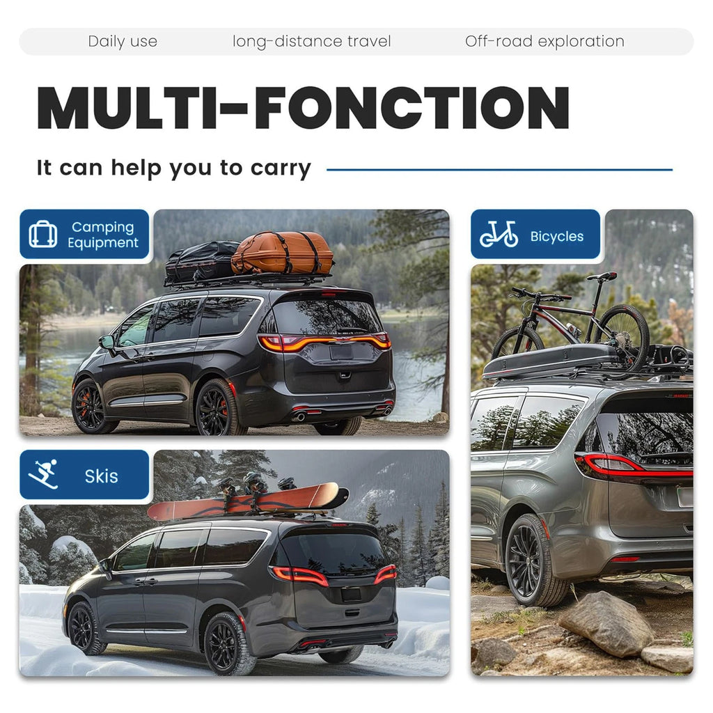 Set of 2 Roof Rack Side Rail Cross Bars for Chrysler Pacifica/Voyager (2017–2026) #82214552