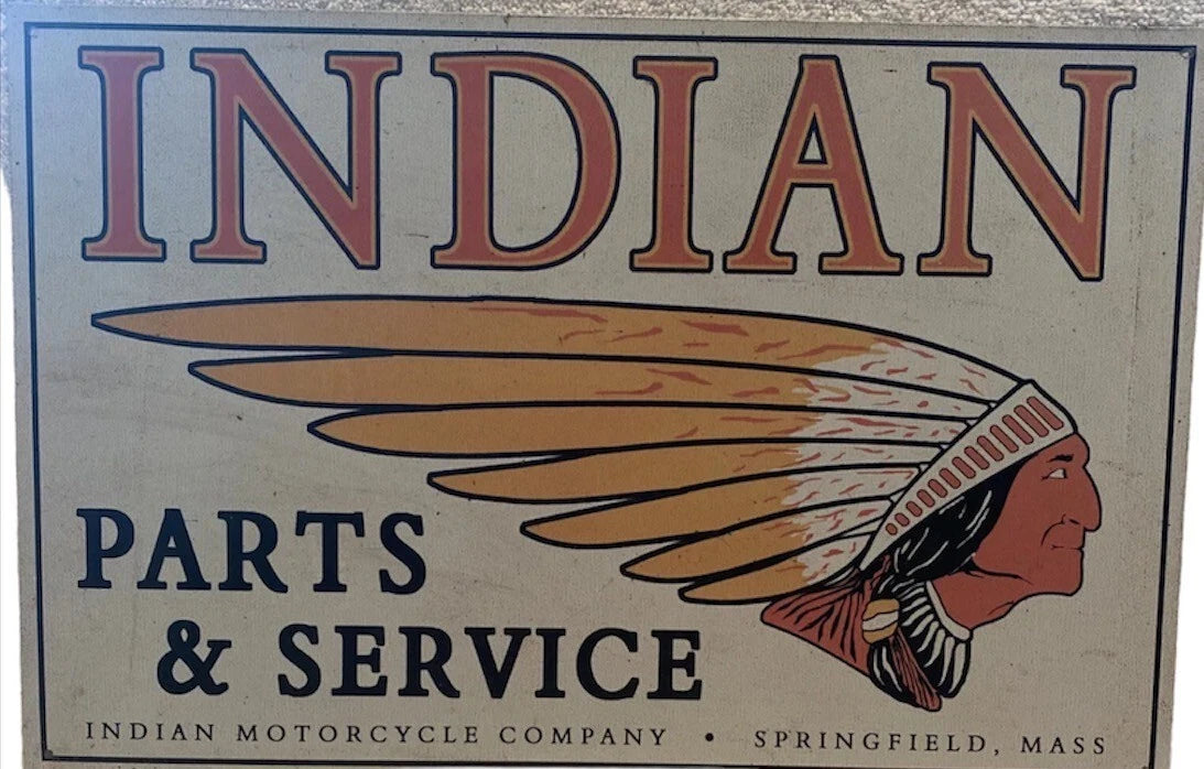 Metal Tin Sign for Indian Motorcycles (1995)