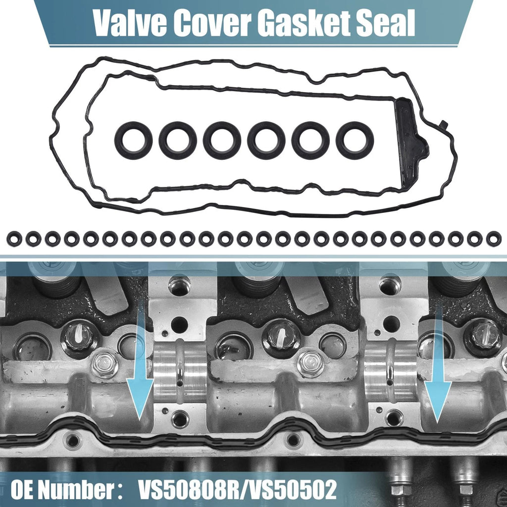 Set of 2 Engine Valve Cover Gaskets for Chevrolet Cadillac CTS (2003–2019)