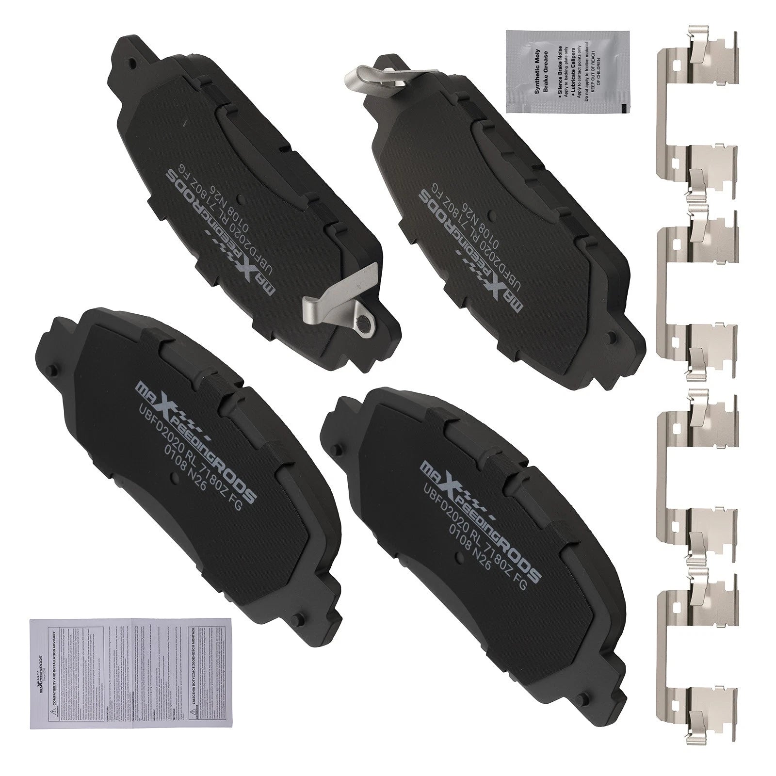 Front Ceramic Brake Pads Kit for Honda HR-V/Accord (2013–2023) D1654
