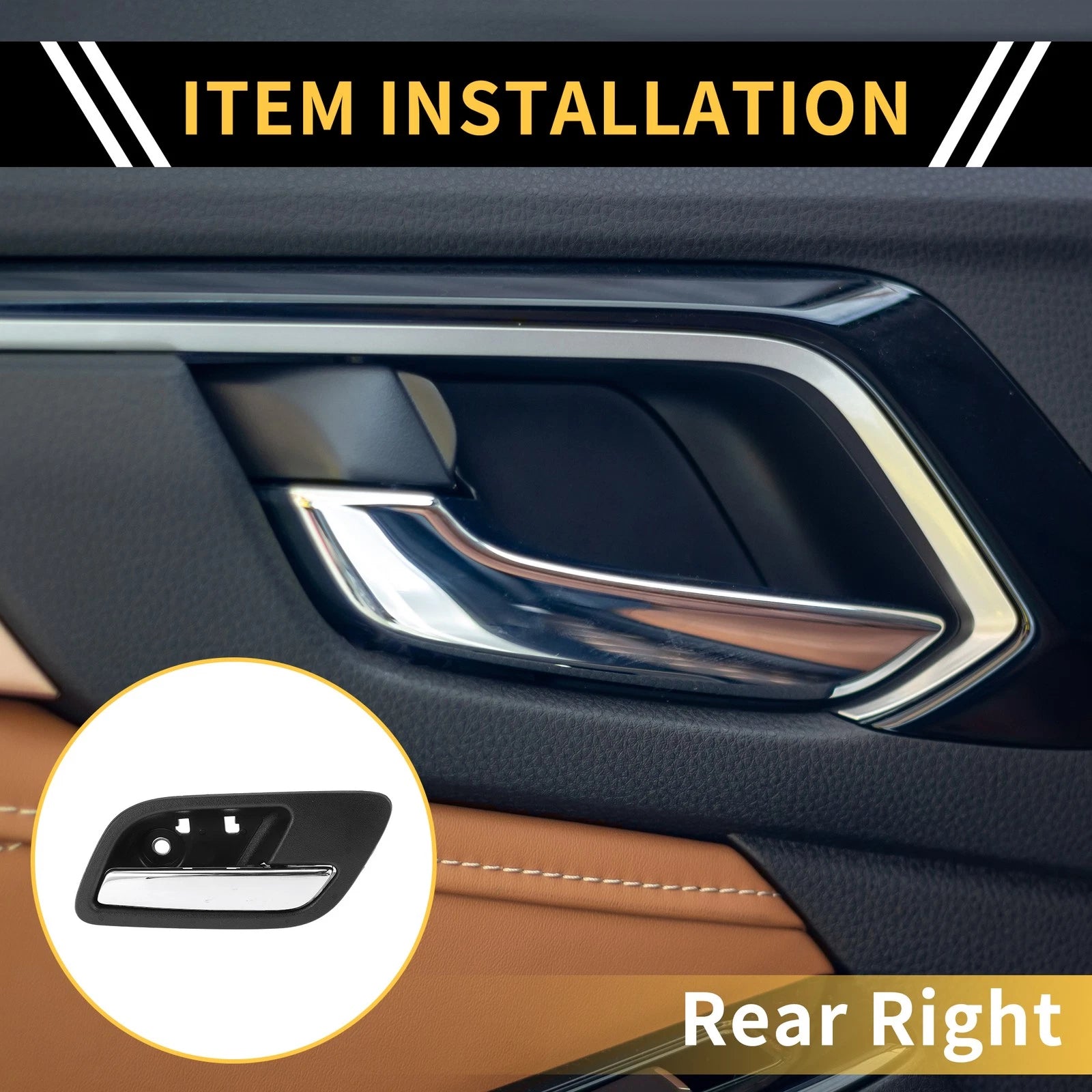 Rear Right Interior Door Handle for Chevrolet Silverado 2500 HD (No. 22855637)