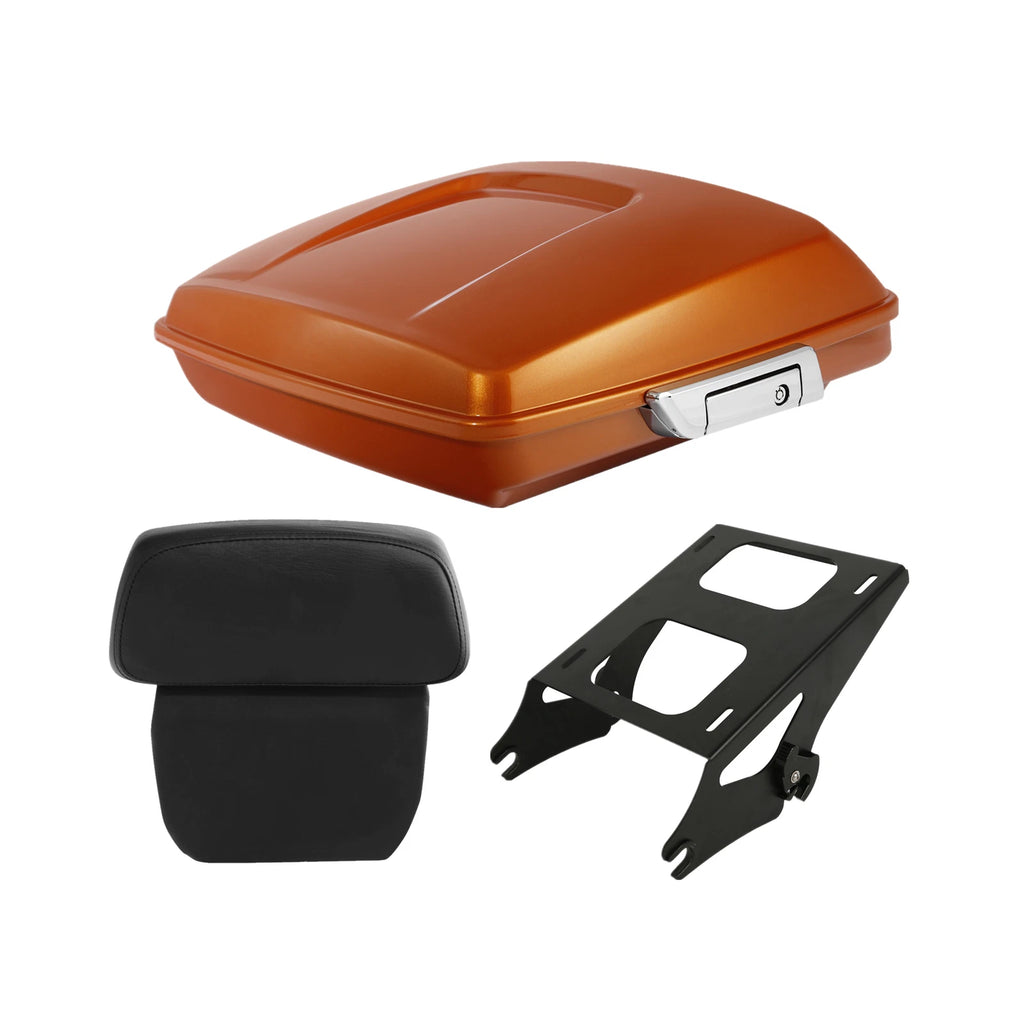 Razor Trunk Backrest Pad Mount Rack for Harley Touring (2014–2023) Amber Whiskey