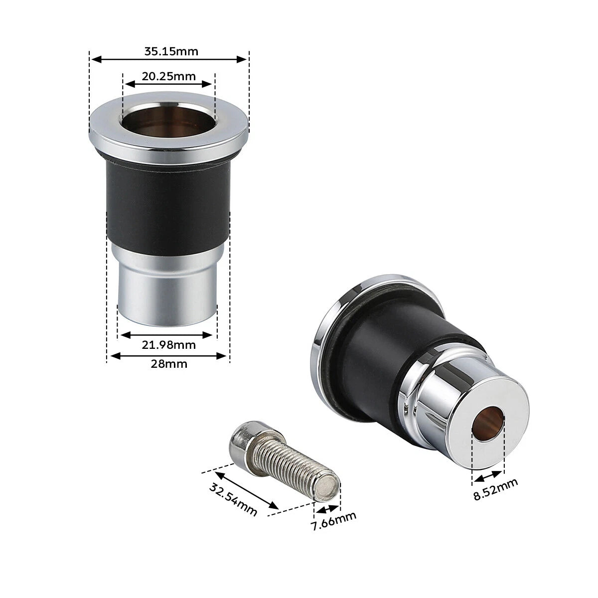 Quick Release Mount Hardware Spools for Indian Chief Dark Horse (2014–2018)