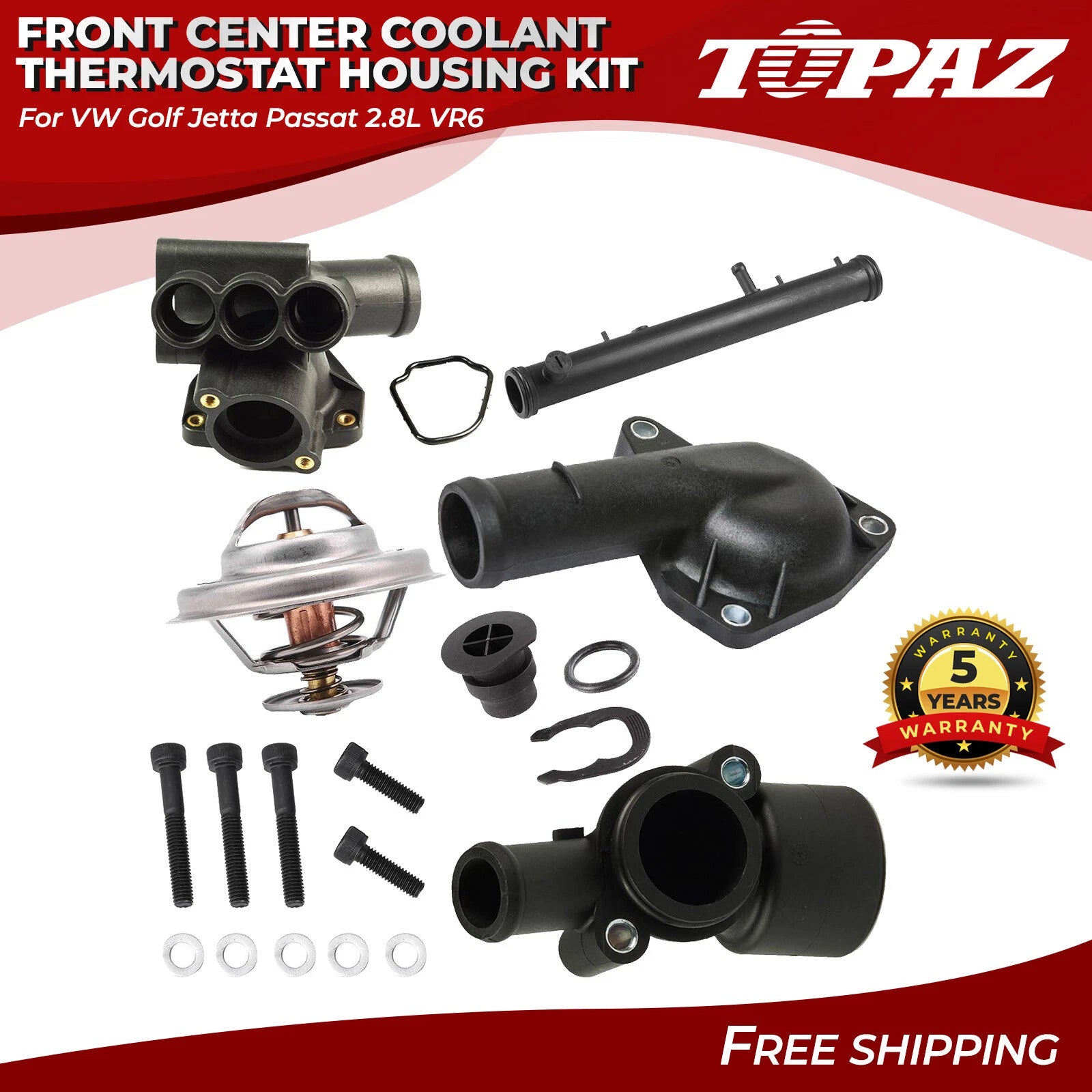 Coolant Thermostat Housing Kit for VW Golf Jetta Passat 2.8L VR6 (1999–2005)