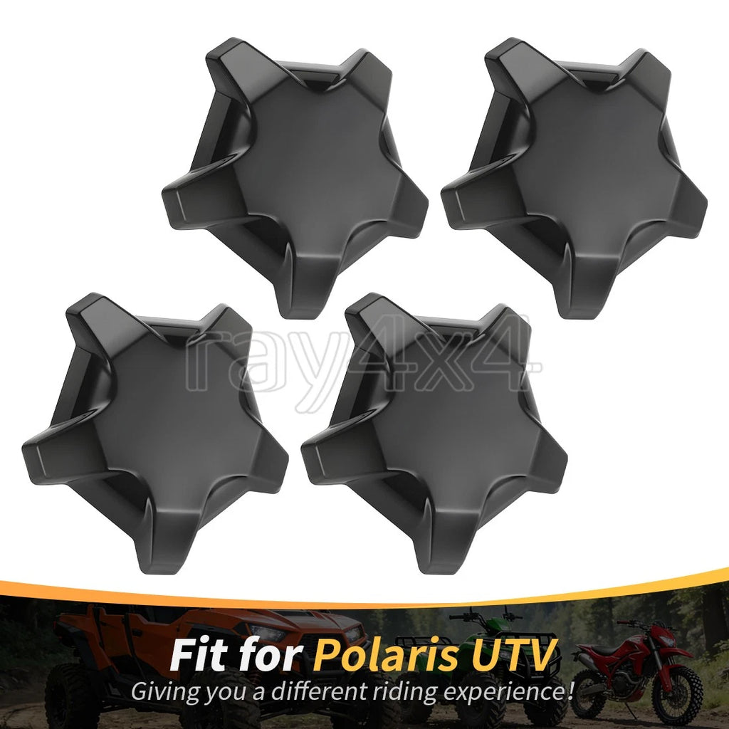 Set of 4 Black 5 Lug Rim Wheel Caps 1523842-744 for Polaris RZR Pro R 2022–2024