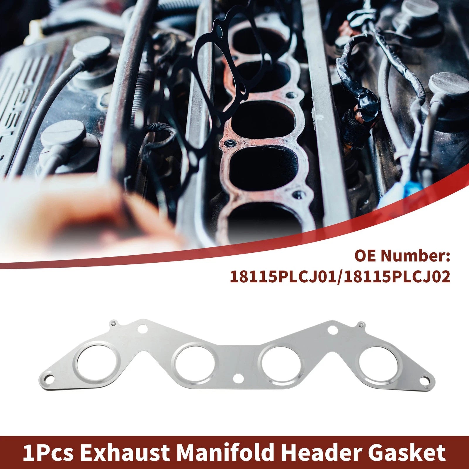 Exhaust Manifold Header Gasket for Honda Civic (2001–2005) No. 18115PLCJ01