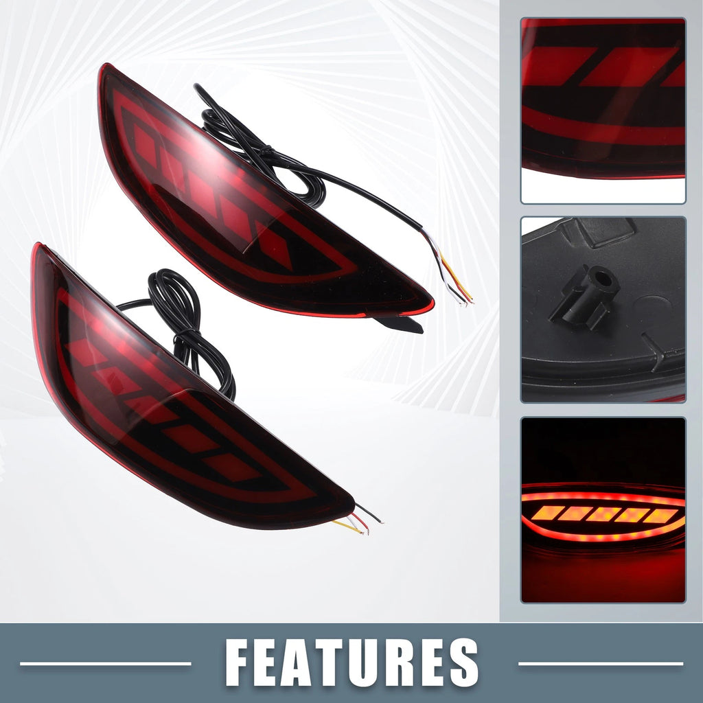 LED Rear Bumper Reflector Fog Brake Turn Signal Light for Hyundai Accent (2012–2017)