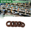 Set of 5 Oil Seal Rotary Shaft Seal FKM Rubber 12.5x20.5x4.5mm