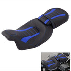 Driver Passenger Seat for Harley Electra Road Glide King (2009–2023) Black Blue