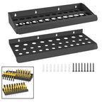 Set of 2 Heavy Duty Wall Mounted Storage Racks for Tools