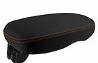 Armrest Cover for Kia Soul (2014–2019) - Leather, Orange Stitch