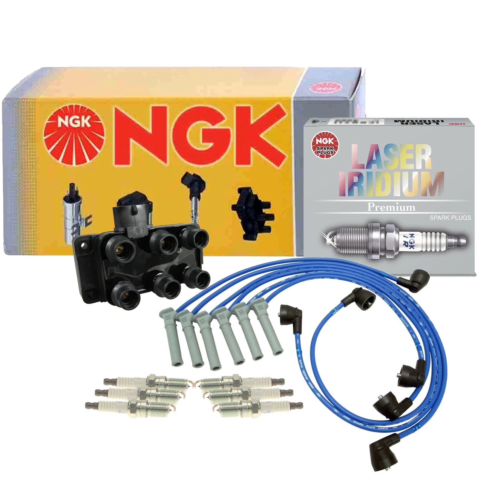Set of 6 NGK Laser Iridium Spark Plugs for Ford Mercury 4.0 V6