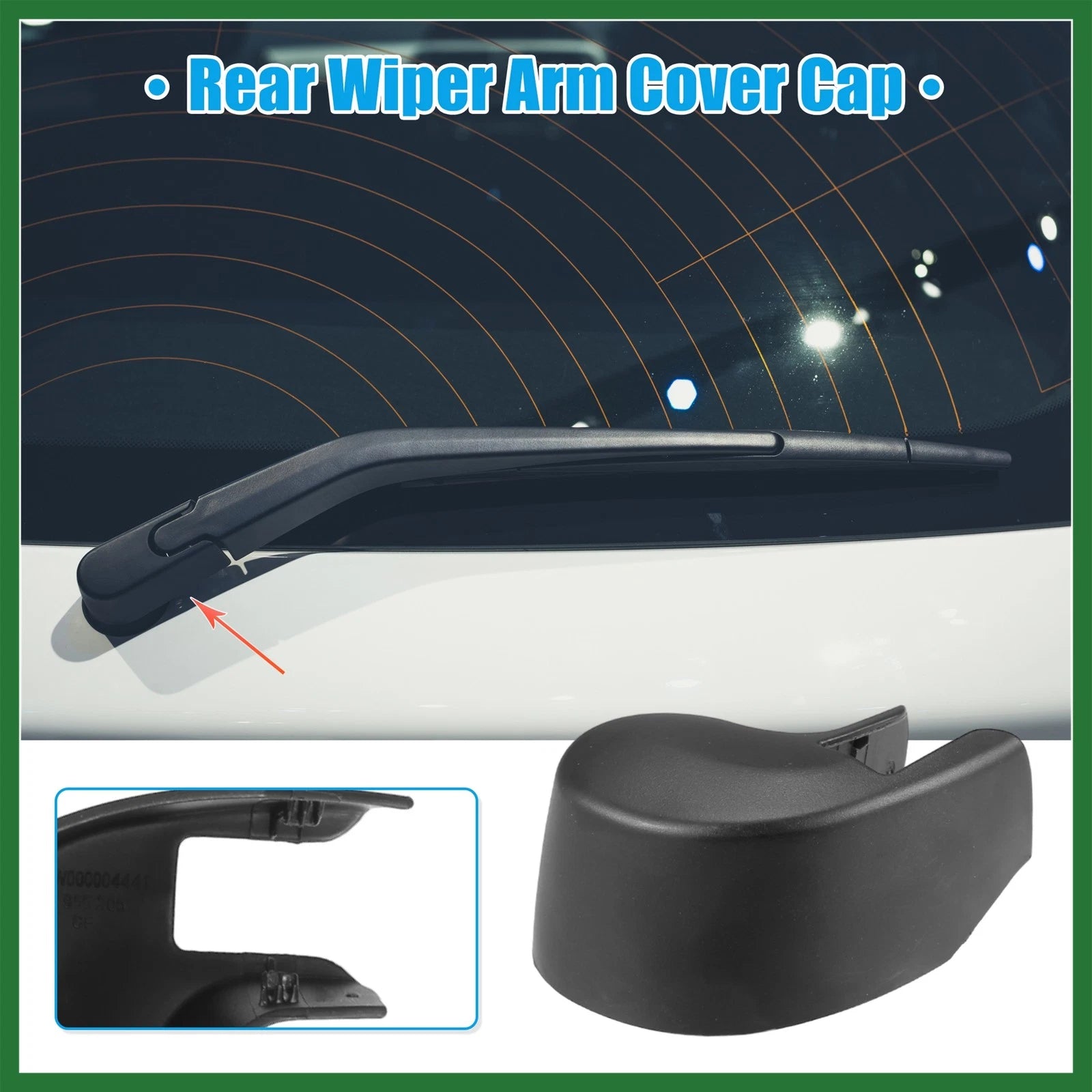Rear Windshield Wiper Arm Nut Cover Cap for Audi A4 Avant (2001–2008)