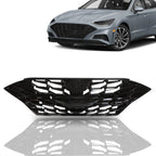 Front Upper Grille for Hyundai Sonata (2020â2021) Black Plastic