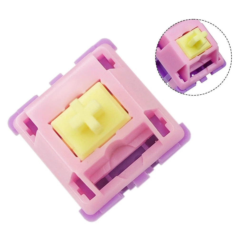 Set of 10 Pre Lubricated 5-Pin Linear Switches for Mechanical Keyboard