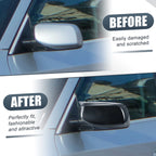 Pair Rearview Mirror Cover Cap Gloss Black for BMW 5 Series E60 E61