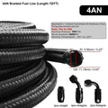 Fuel Line Hose End Fittings Kit 4AN/6AN/8AN/10AN/12AN for Automotive