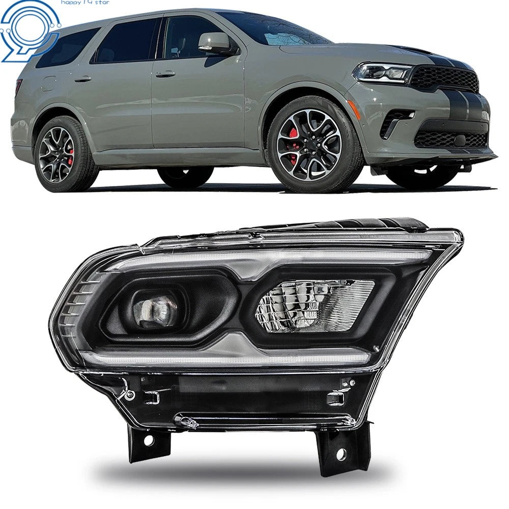Full LED Headlight for Dodge Durango (2021–2023) Passenger Side, Black