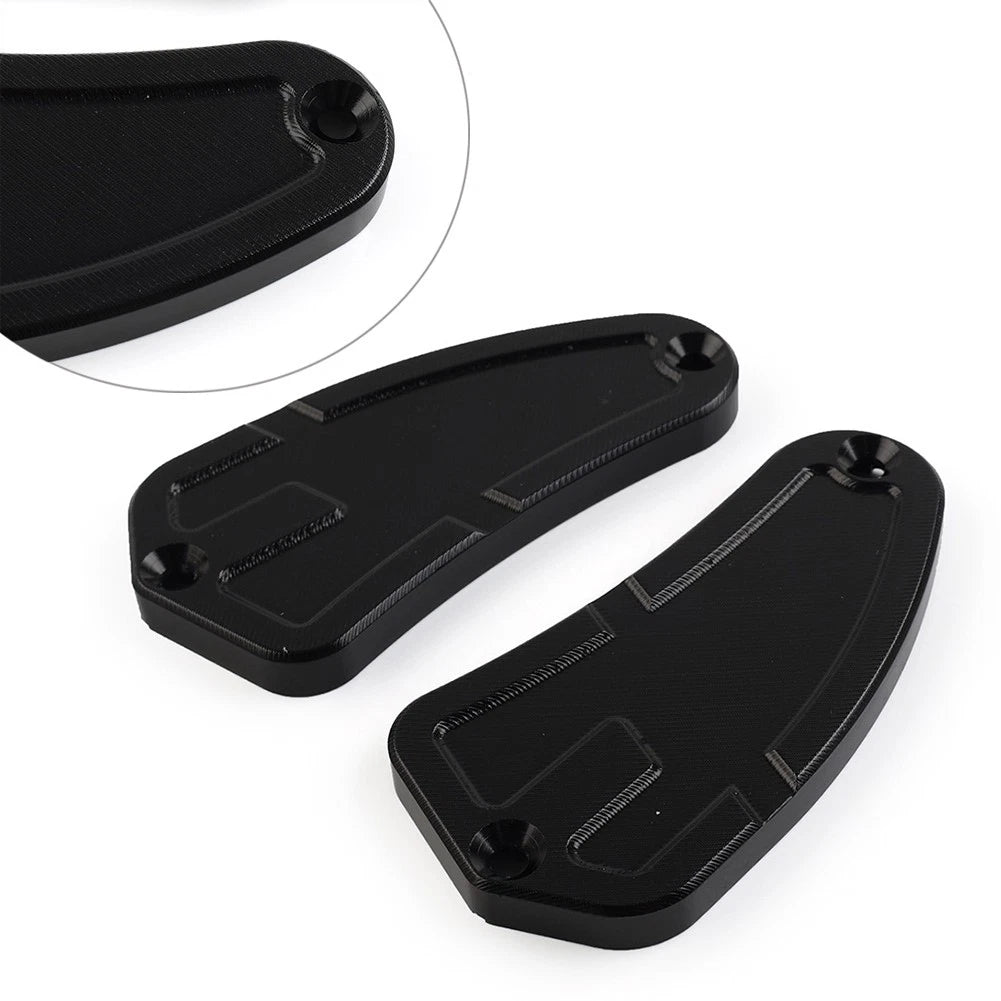 2X Front Brake Clutch Reservoir Cover Black for MV Agusta F4R F4 750 312 R 1000