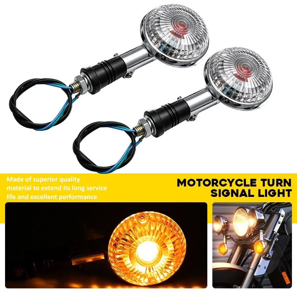 Amber Turn Signal Indicator Lights for Yamaha XVS400 XVS650 XVS1100 (1999–2009)