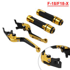 Gold Extendable Brake Clutch Levers & Handlebar Grips for BMW C650GT C600 (2012-2018)
