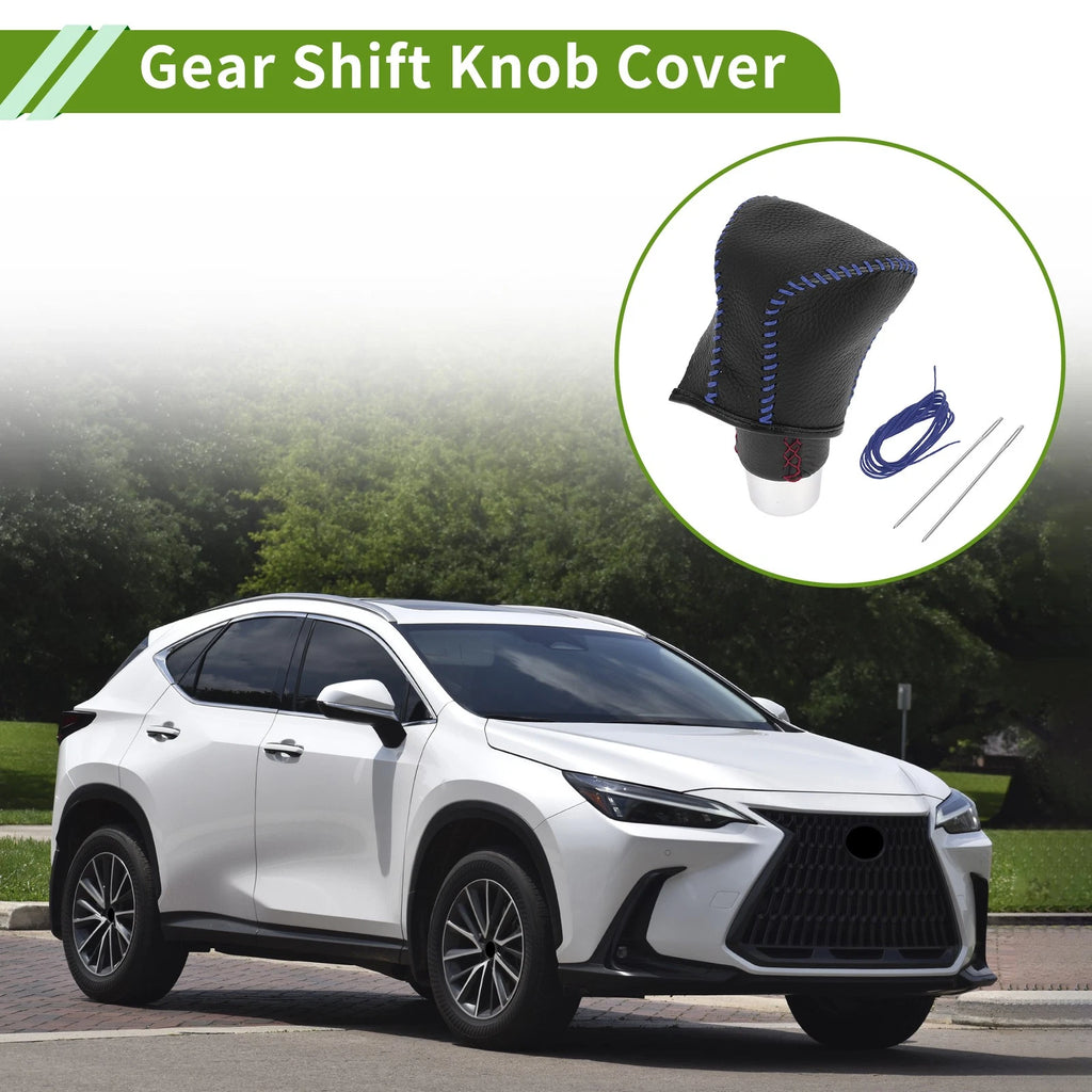 1 Pc Gear Shift Knob Cover for Lexus ES300h (2018–2023) Pebbled Black Blue