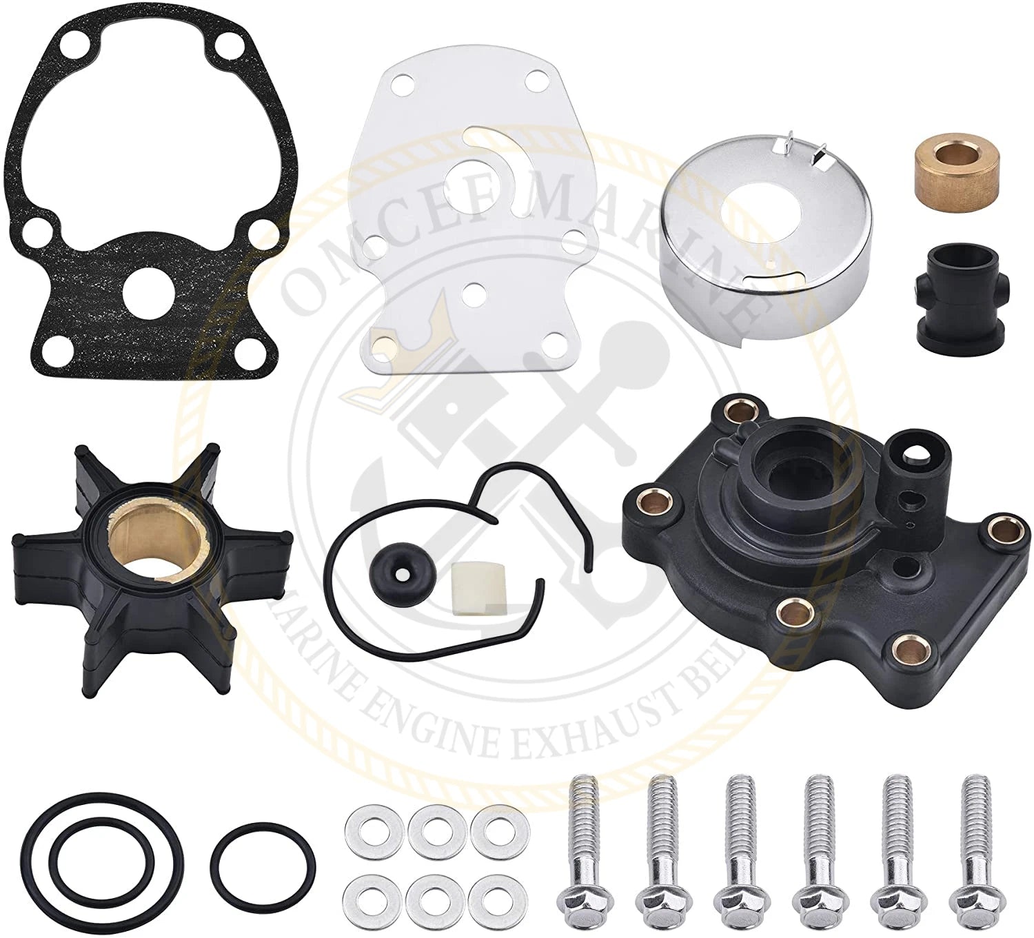 Water Pump Impeller Kit for Evinrude Johnson 20-35 HP Outboard (Replaces 393630)