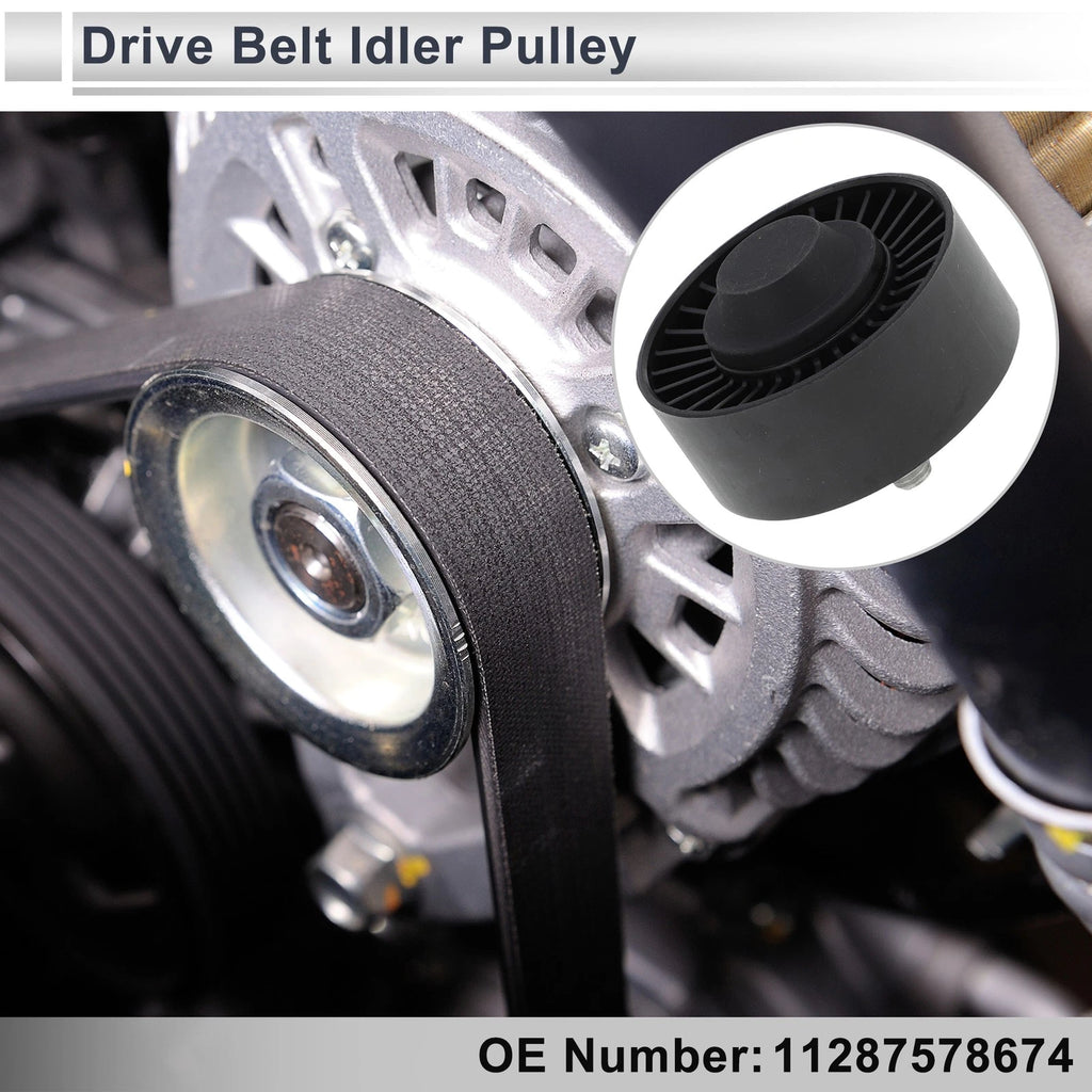 Drive Belt Idler Pulley for BMW Series 3 (2008–2012) No. 11287578674 Black