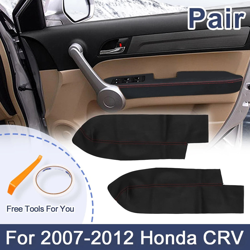 1 Pair Armrest Cover for Honda CR-V (2007–2012) - Black