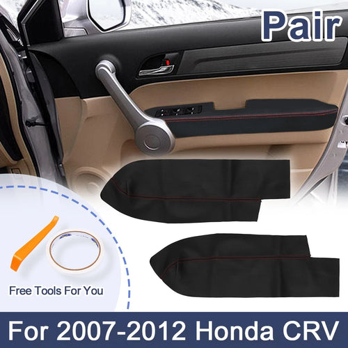 1 Pair Armrest Cover for Honda CR-V (2007–2012) - Black