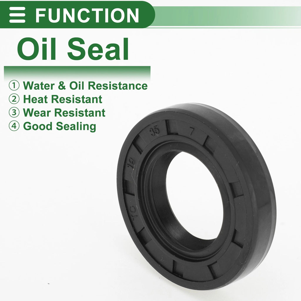 Set of 5 Oil Seal Ring NBR Rubber 19x35x7mm for Universal Applications