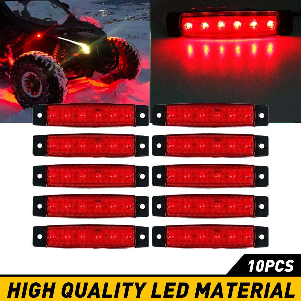 Set of 10 Red LED Rock Lights for Off Road Truck Car ATV SUV