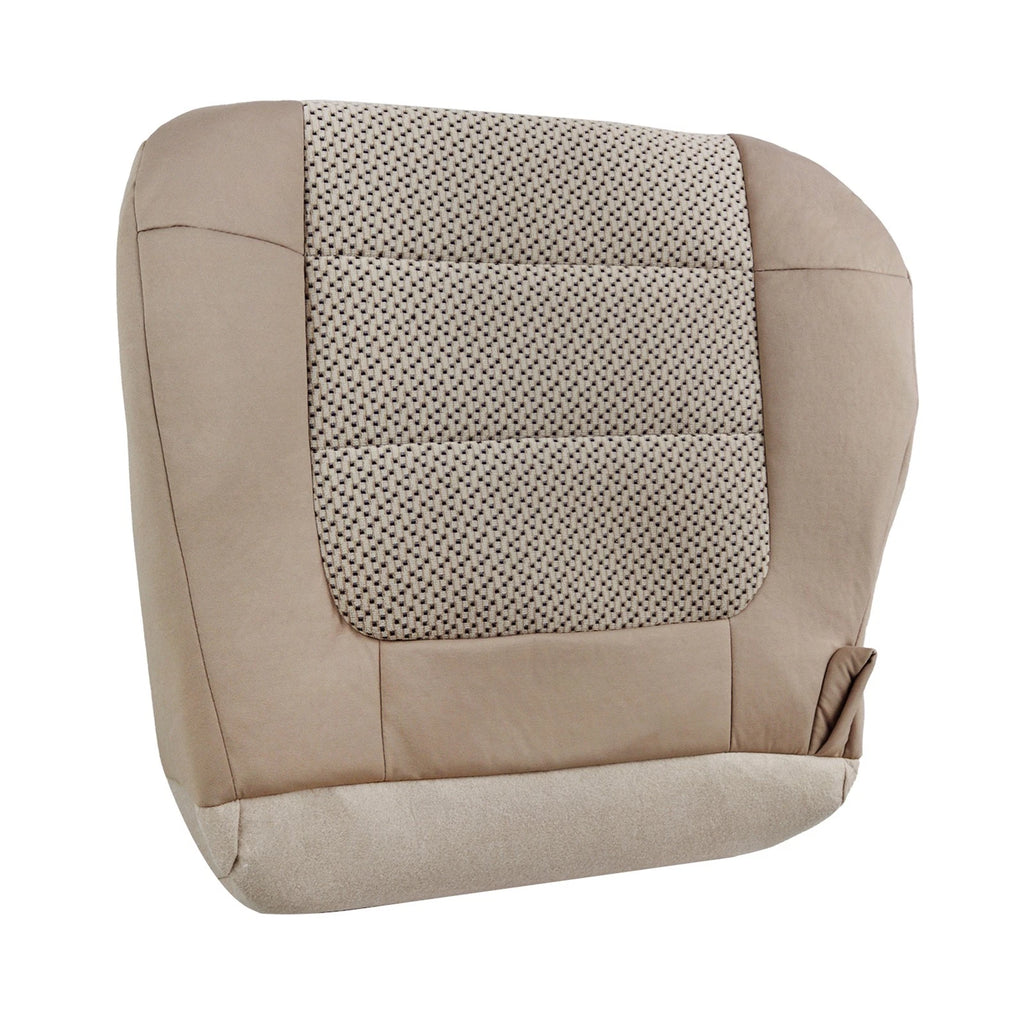 Brown Two-Tone Fabric Seat Cover for Ford F150 XLT (2000–2003) Driver Bottom