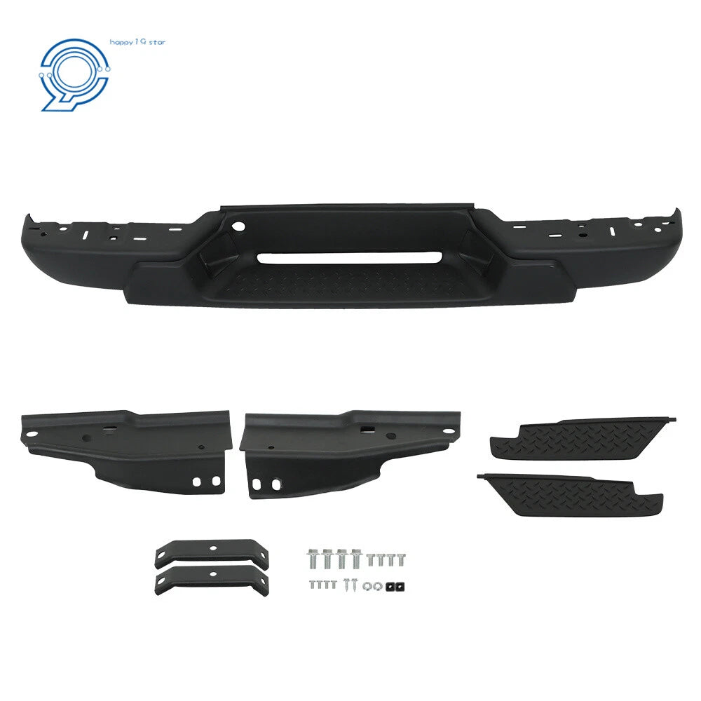 Black Steel Rear Bumper for GMC Canyon, Chevrolet Colorado (2004–2007)