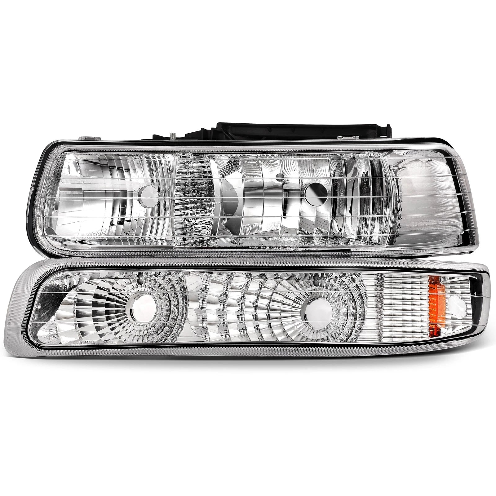 Headlight Assembly Pair for Chevy Silverado 1999-2002, Suburban, Tahoe 2000-2006