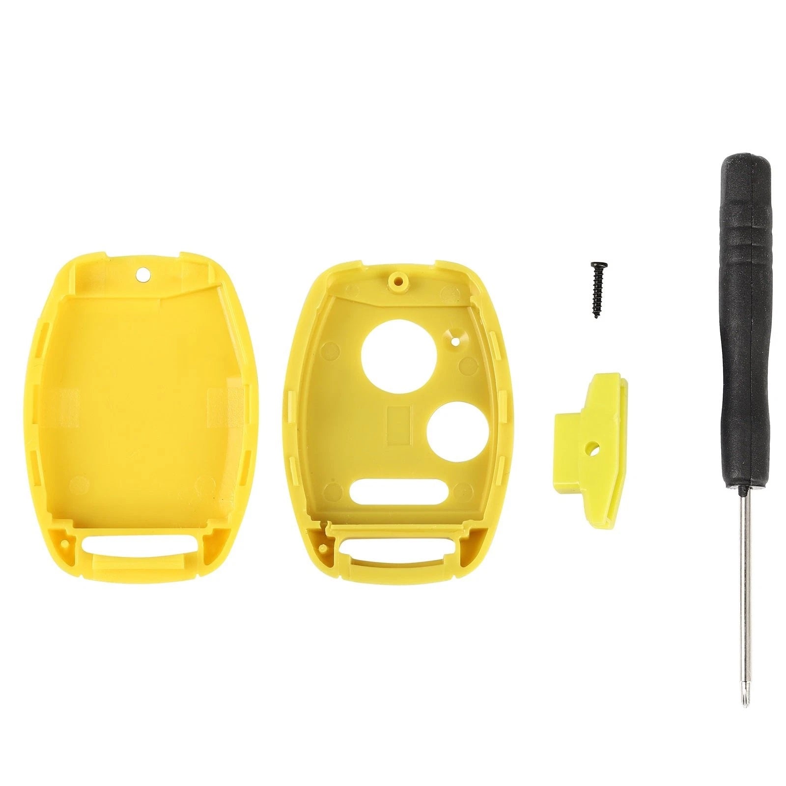 Key Fob Shell Case for Honda (2003–2012) - Yellow, Screw Driver Included