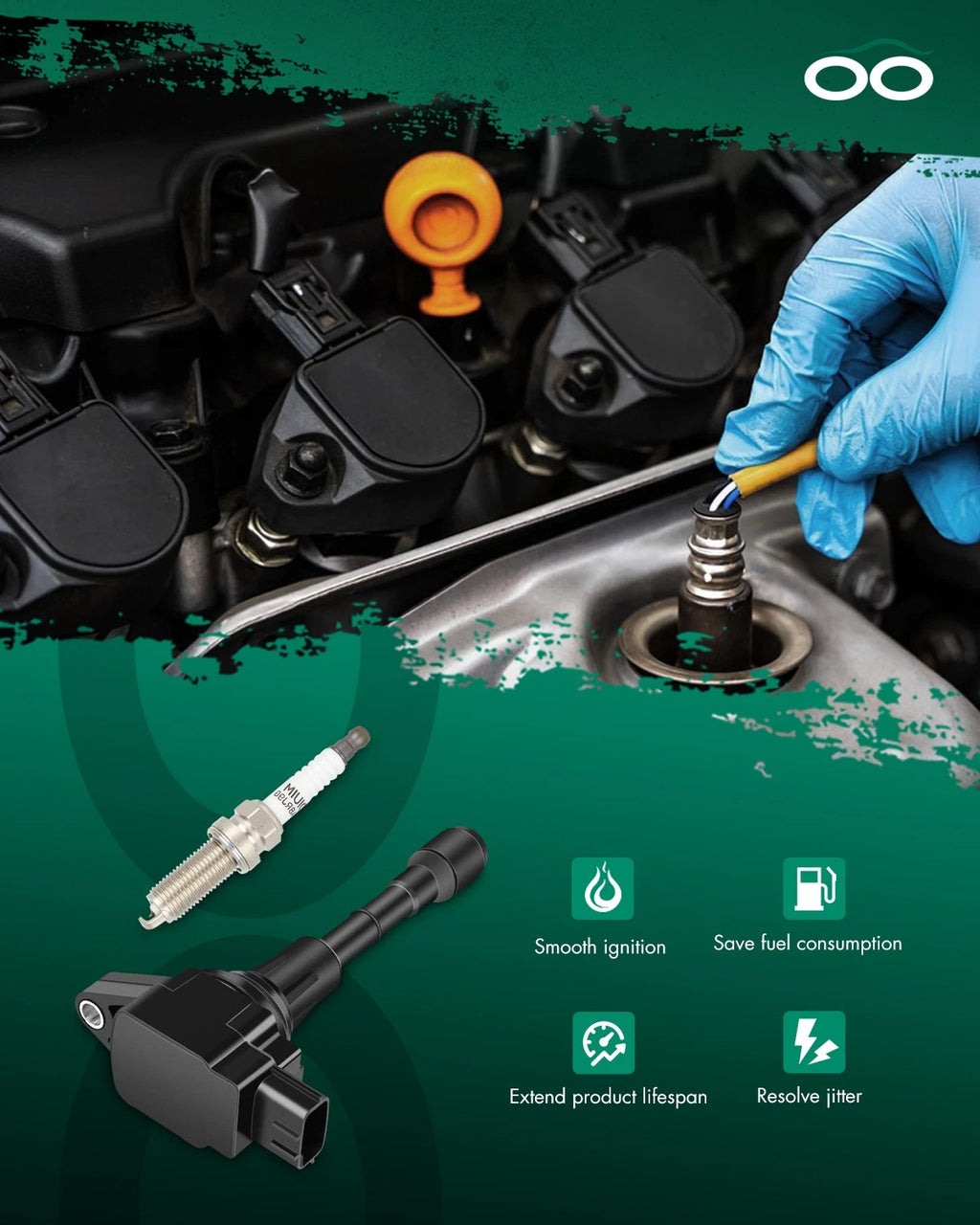 Ignition Coils & Spark Plugs for Infiniti QX60 (2014–2020) FX35 (2009–2012) 3.5L