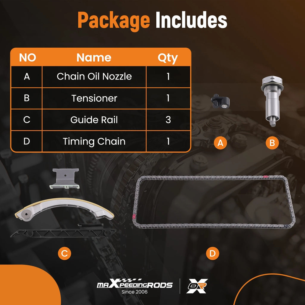 Timing Chain Kit for Chevrolet Malibu Equinox (2011–2015) L4 2.0L 2.2L 2.4L