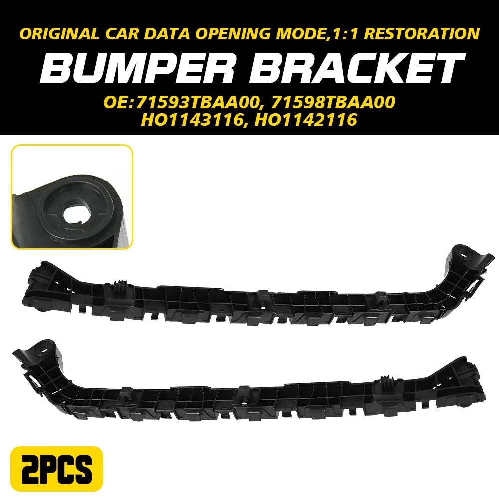 2X Rear Bumper Support Retainer Bracket for Honda Civic (2016–2021) EPY