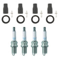 Set of 4 NGK Standard Spark Plugs & Coil Boots for Magentis Optima Sonata (2001–2010)