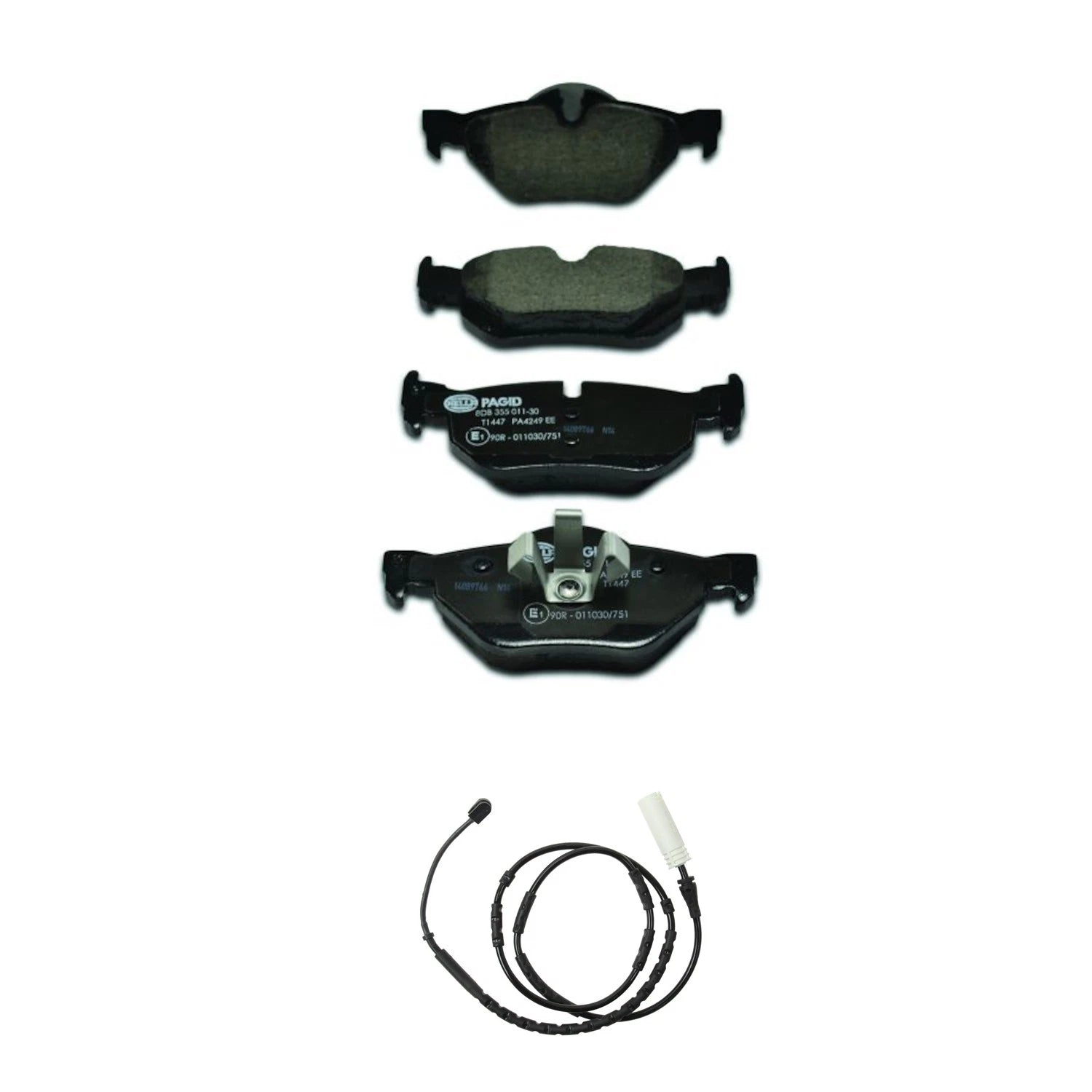 Hella Rear Low-Met Disc Brake Pad w/Sensor for BMW E84 X1 2012–2015