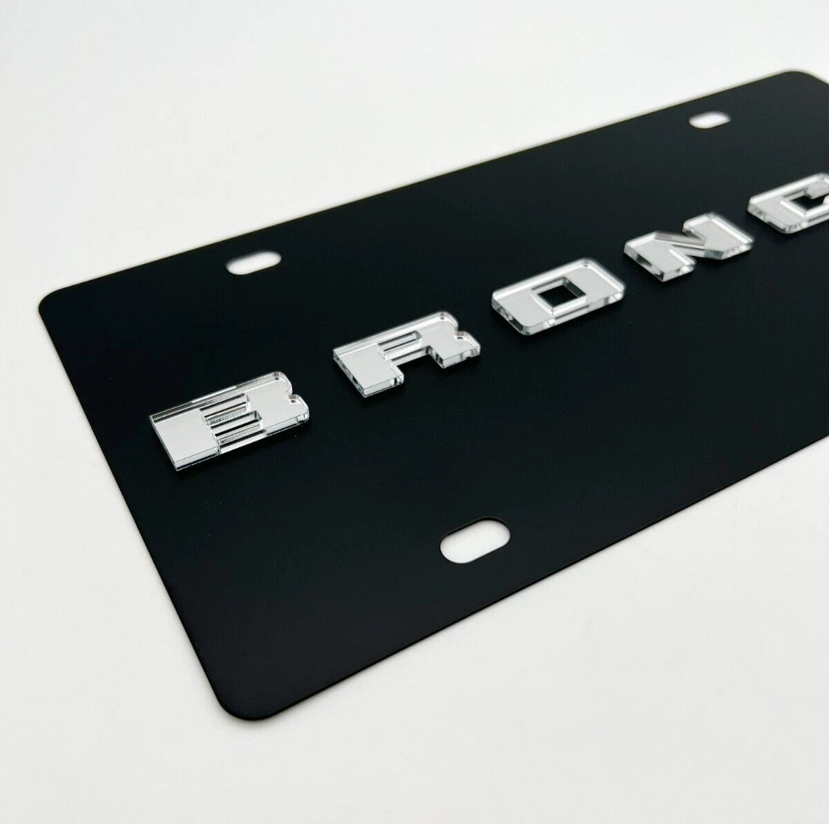 License Plate Frame Premium Black Metal for Ford Bronco (2021–2024)