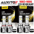 Set of 4 AUXITO 9005 9006 LED Headlight Bulbs 6500K for M3 EXV