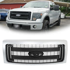 Front Upper Grille for Ford F150 (2009â2014) Silver Black