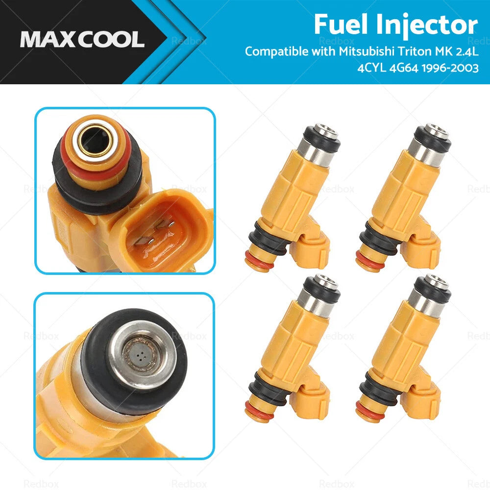 4X CDH275 Fuel Injector for Mitsubishi Triton MK (1996–2003) 2.4L 4CYL 4G64