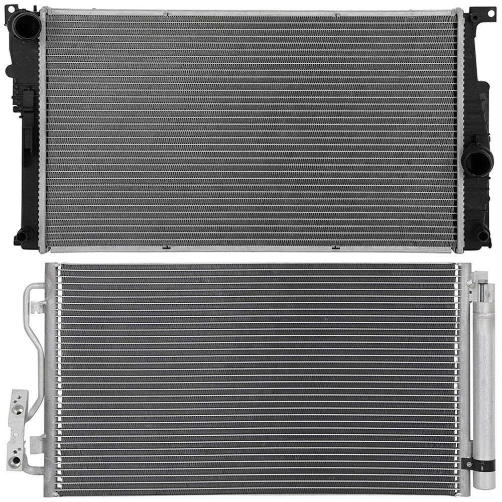 Cooling Kit: Aluminum Radiator & AC Condenser for BMW 328i 320i xDrive (2013–2015)