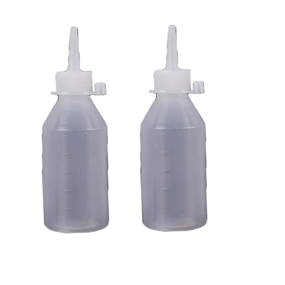 Set of 2 Plastic Dispensing Bottles for Flux Paste 502 Glue Tasks